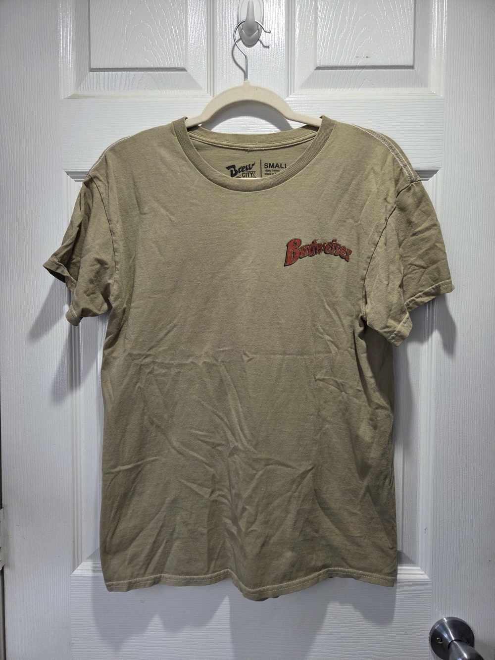 Budweiser Tan Short Sleeve Graphic